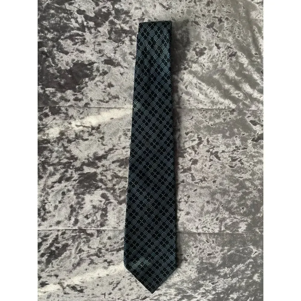 Vintage Regalon Mens Neck Tie Blue Gray Pattern